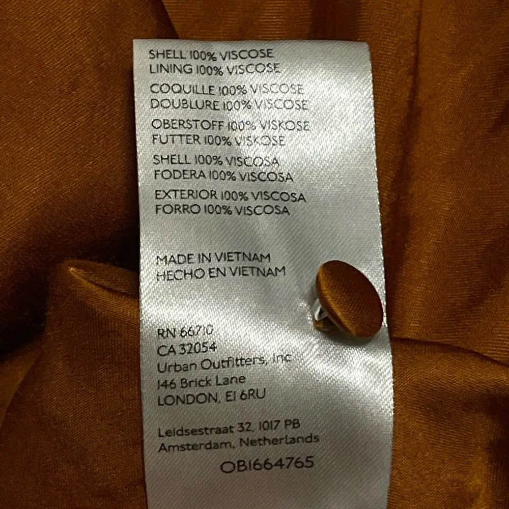 Anthropologie copper silk Ruched Blouse - Picture 8 of 9